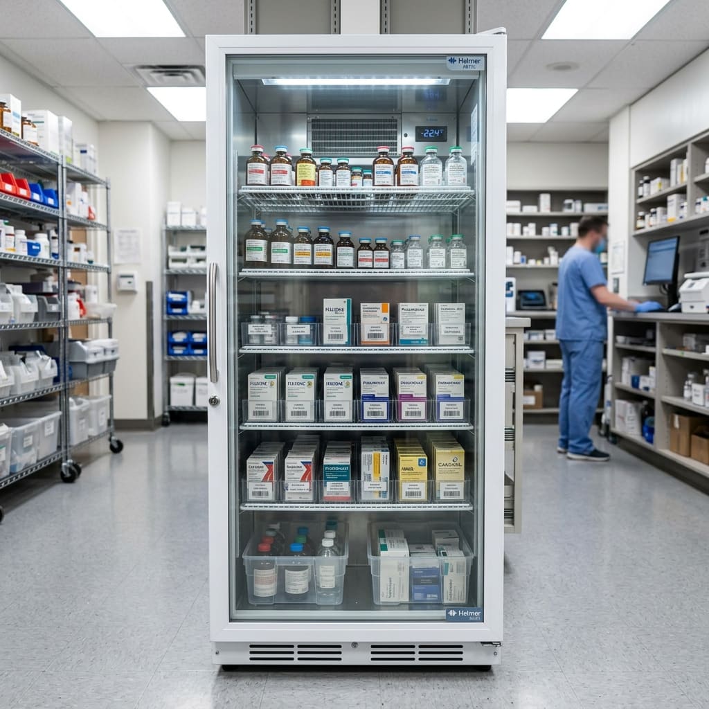 Biomedical freezers in a laboratory setting